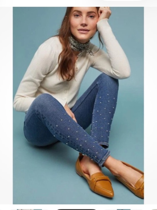 Anthropologie Denim - Anthropologie Hey There Stud Blue McGuire Newton High-Rise Skinny Jeans size 28